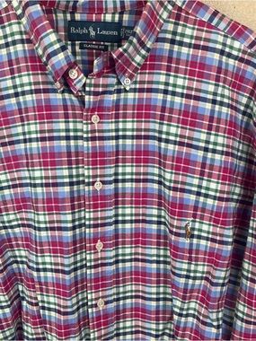 Ralph Lauren Classic Fit 2XL Tall Plaid Button-Down Shirt